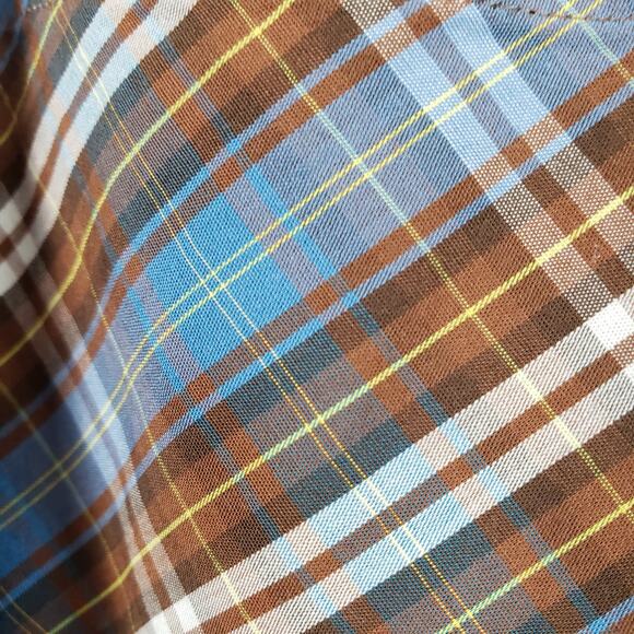 Jared Lang Plaid Button Up - M - Picture 4 of 6